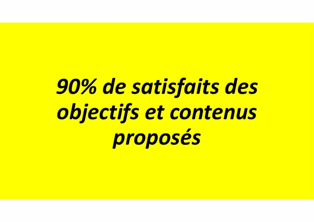 contenu du stage